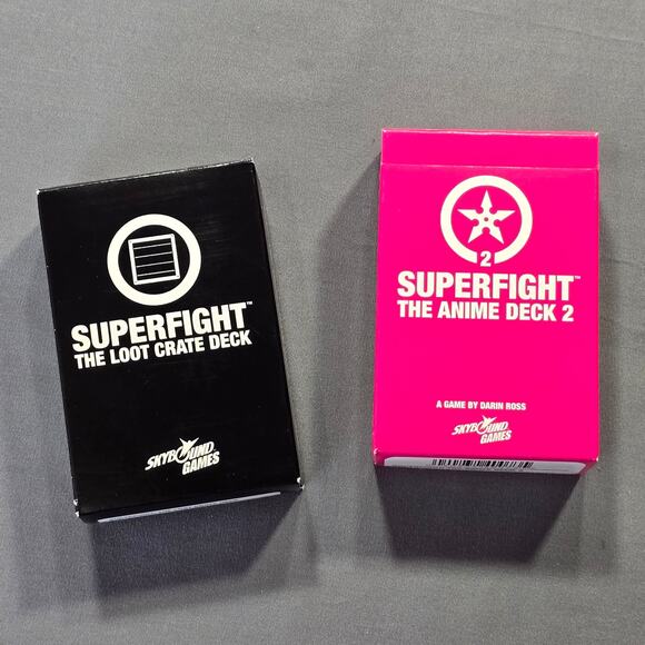 Superfight The Anime Deck 2 The Loot Crate Deck Skybound Card Games NEW Lot of 2 - Picture 1 of 4